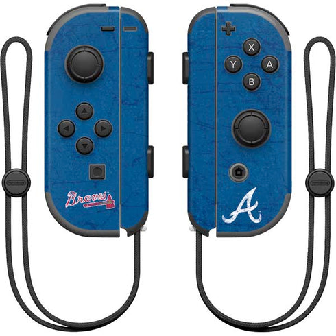 MLB Atlanta Braves - Solid Distressed Nintendo Joy-Con (L/R) Controller Skin